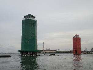 The Dutch lighthouses outside the old harbour